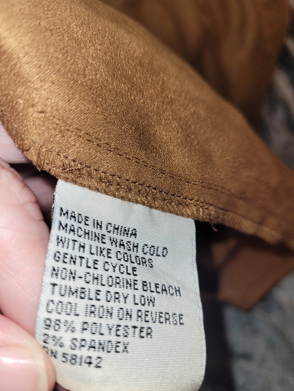 Talbots Long Sleeved Faux Suede Dress Boho Western 12 - Picture 5 of 5